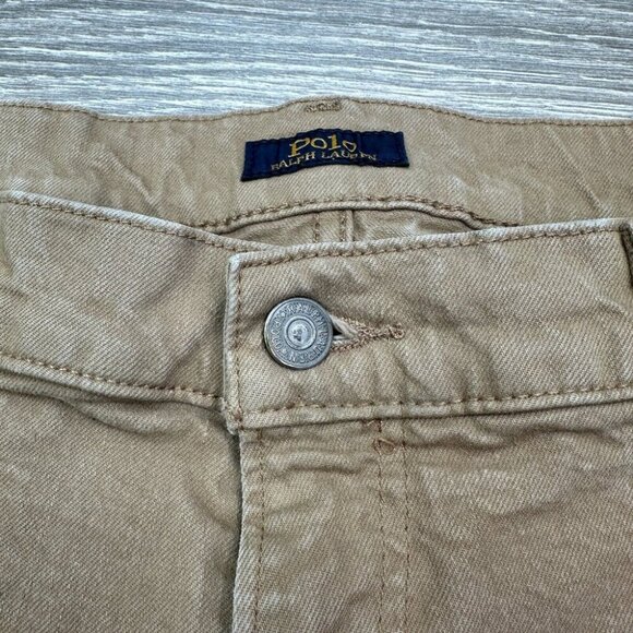 Polo Ralph Lauren Hampton Jeans Mens 40x30 (Actual 38x29) Relaxed Straight Khaki - Picture 6 of 16